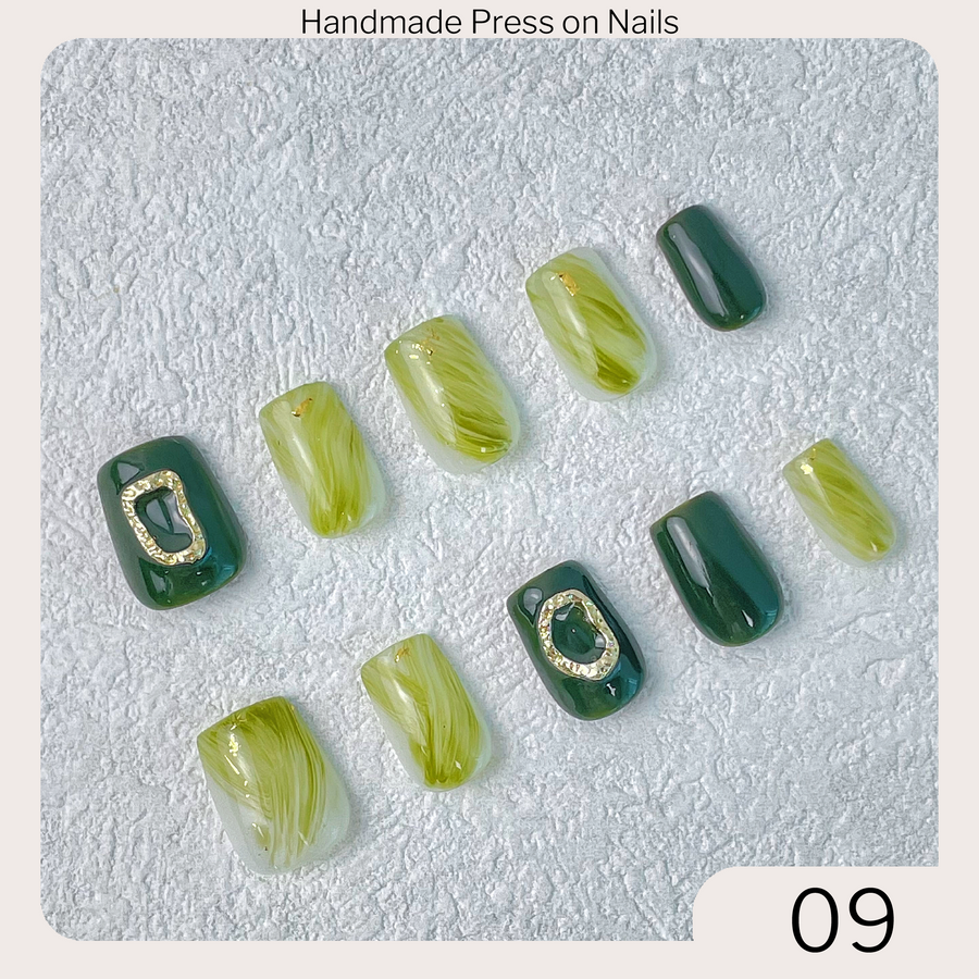 09 Handmade Press on Nails 10pcs