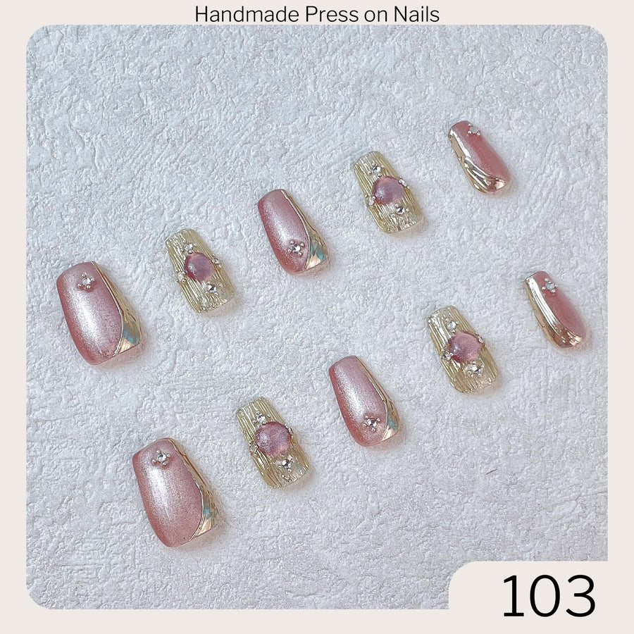 103 Handmade Press on Nails 10pcs