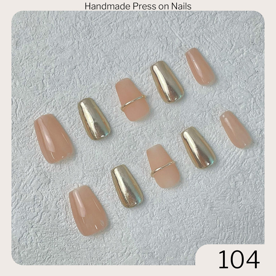 104 Handmade Press on Nails 10pcs