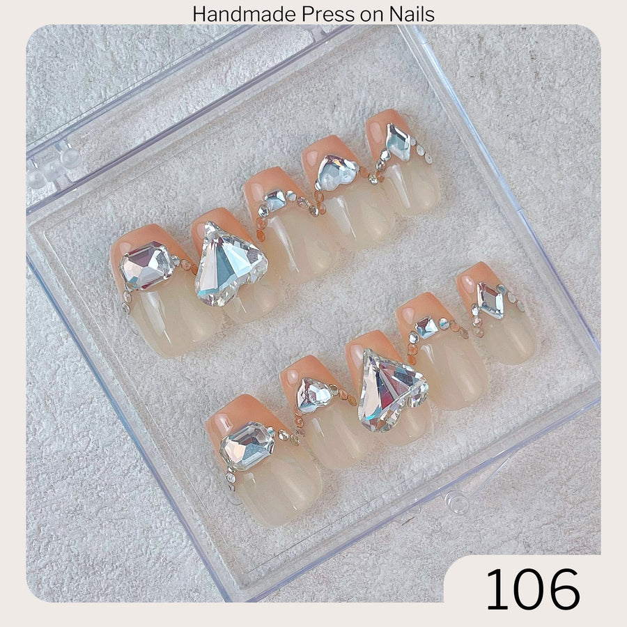 106 Handmade Press on Nails 10pcs