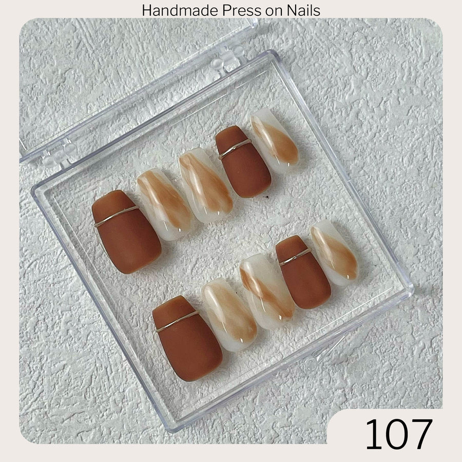 107 Handmade Press on Nails 10pcs