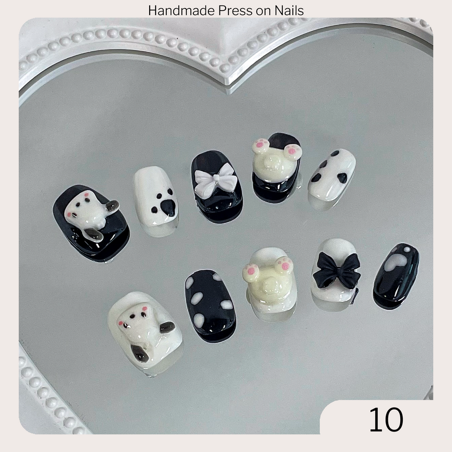 10 Handmade Press on Nails 10pcs