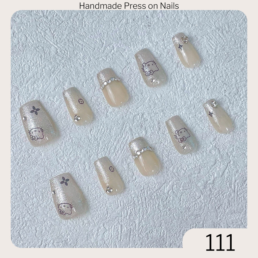 111 Handmade Press on Nails 10pcs