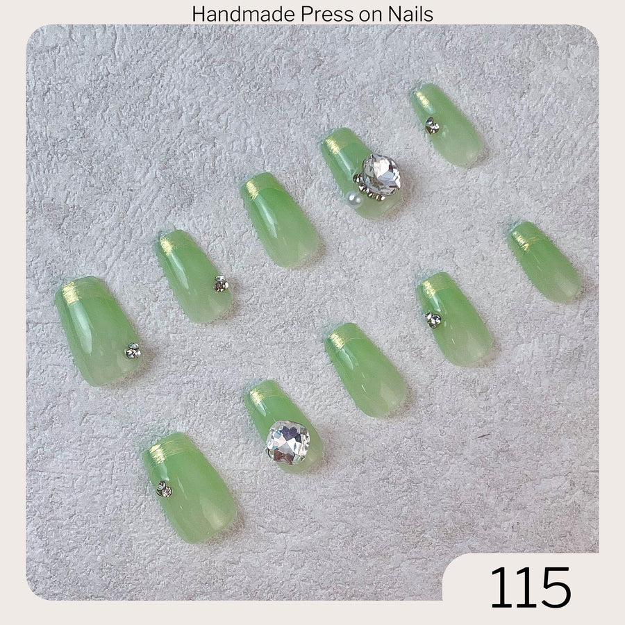 115 Handmade Press on Nails 10pcs