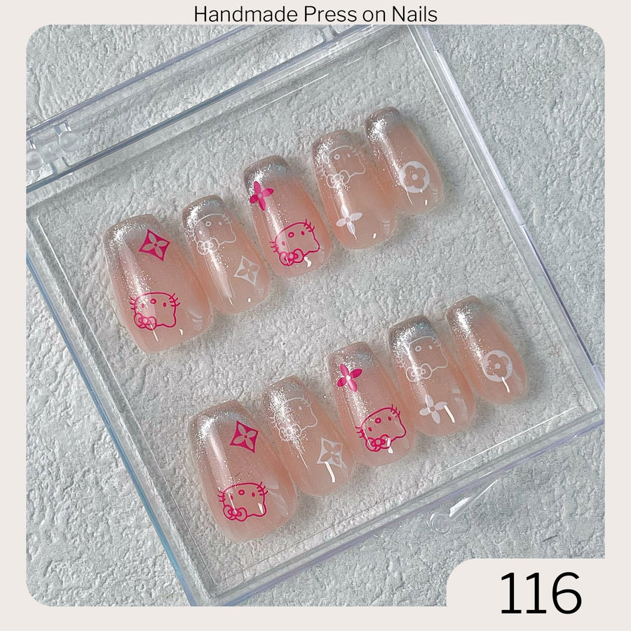 116 Handmade Press on Nails 10pcs