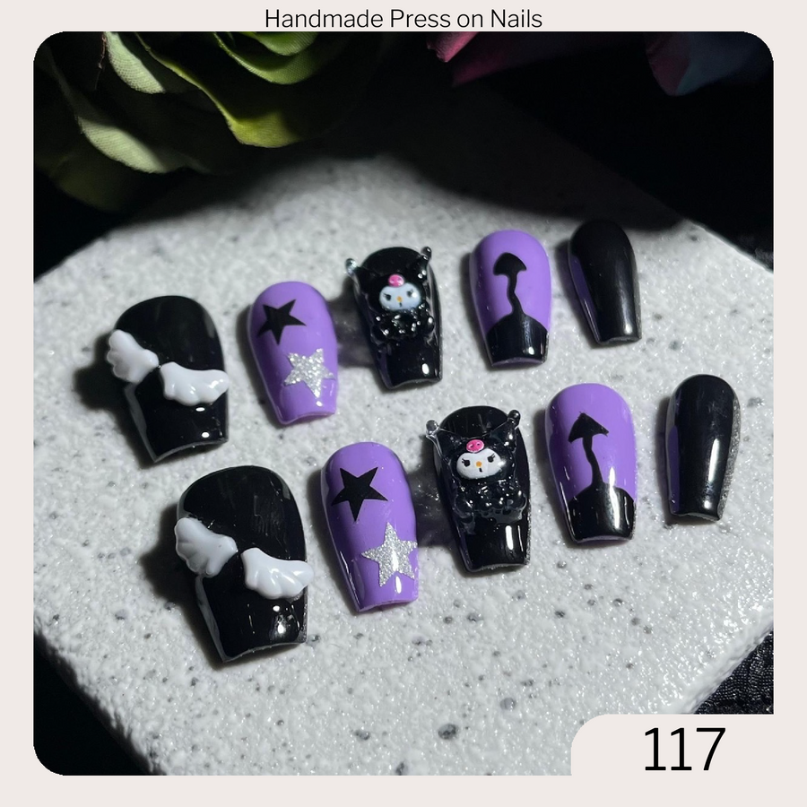 117 Handmade Press on Nails 10pcs