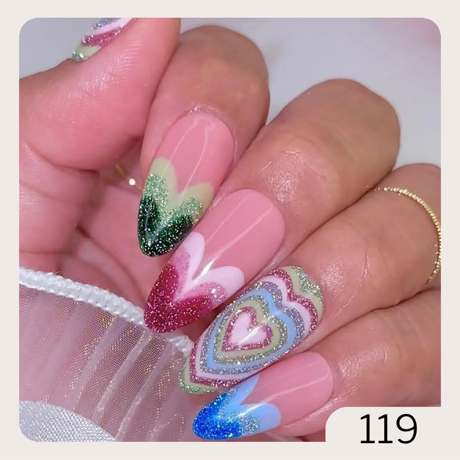 [119]24Pcs Press on Nails & Tool Kit