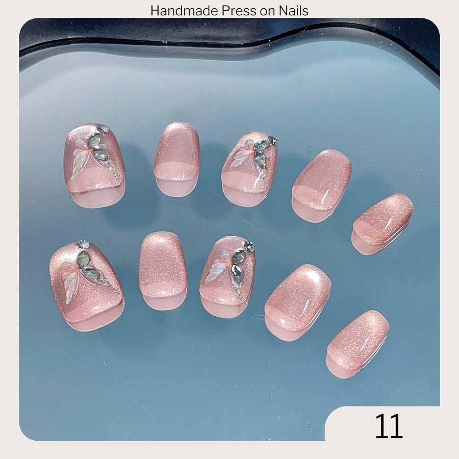 11 Handmade Press on Nails 10pcs