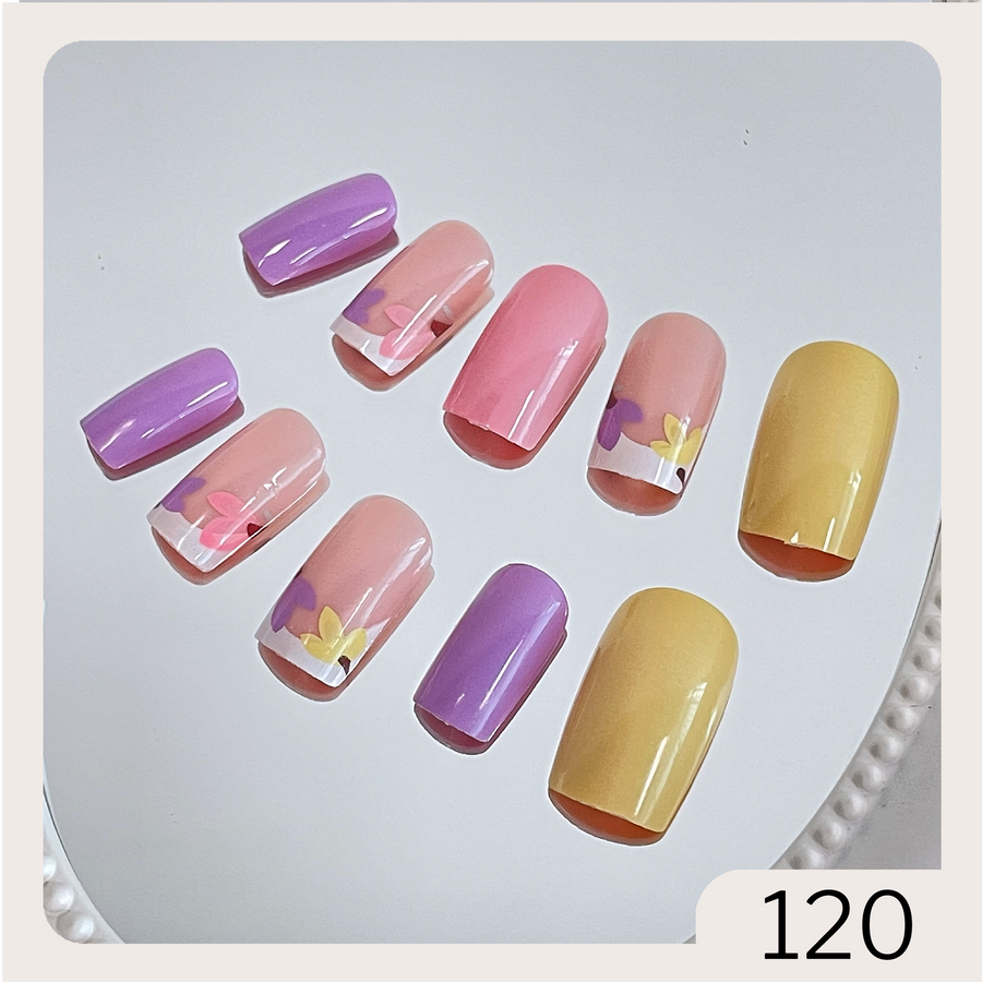 [120]24Pcs Press on Nails & Tool Kit