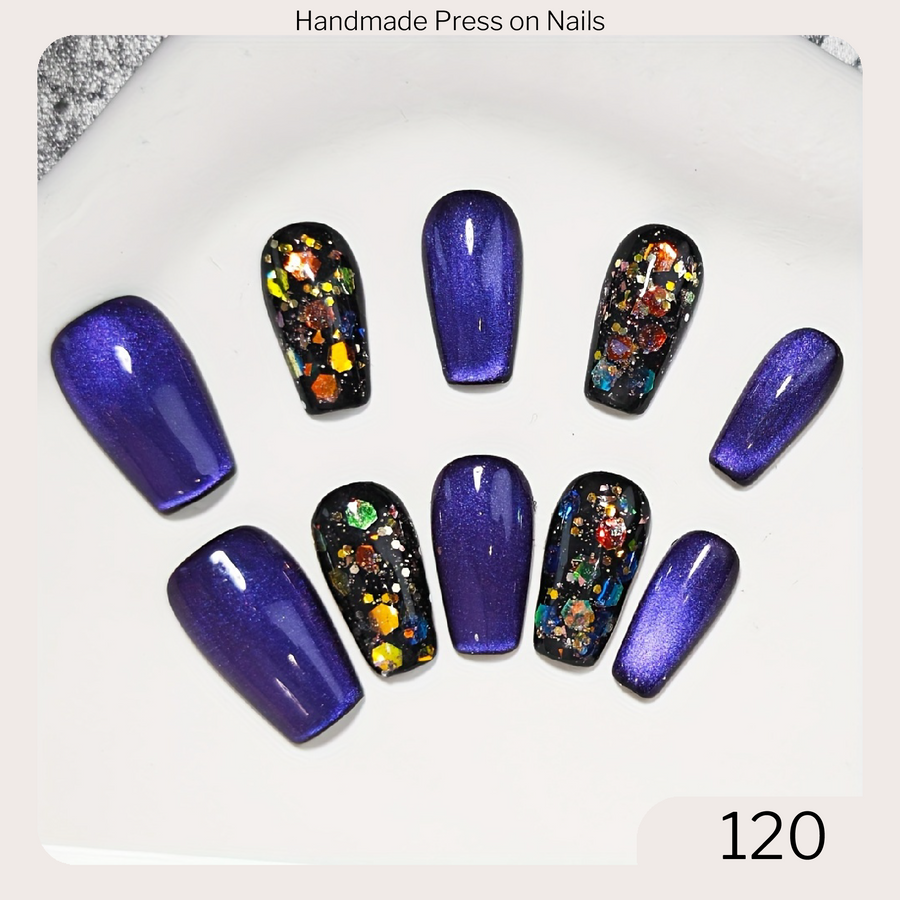 120 Handmade Press on Nails 10pcs