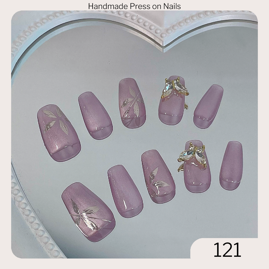 121 Handmade Press on Nails 10pcs