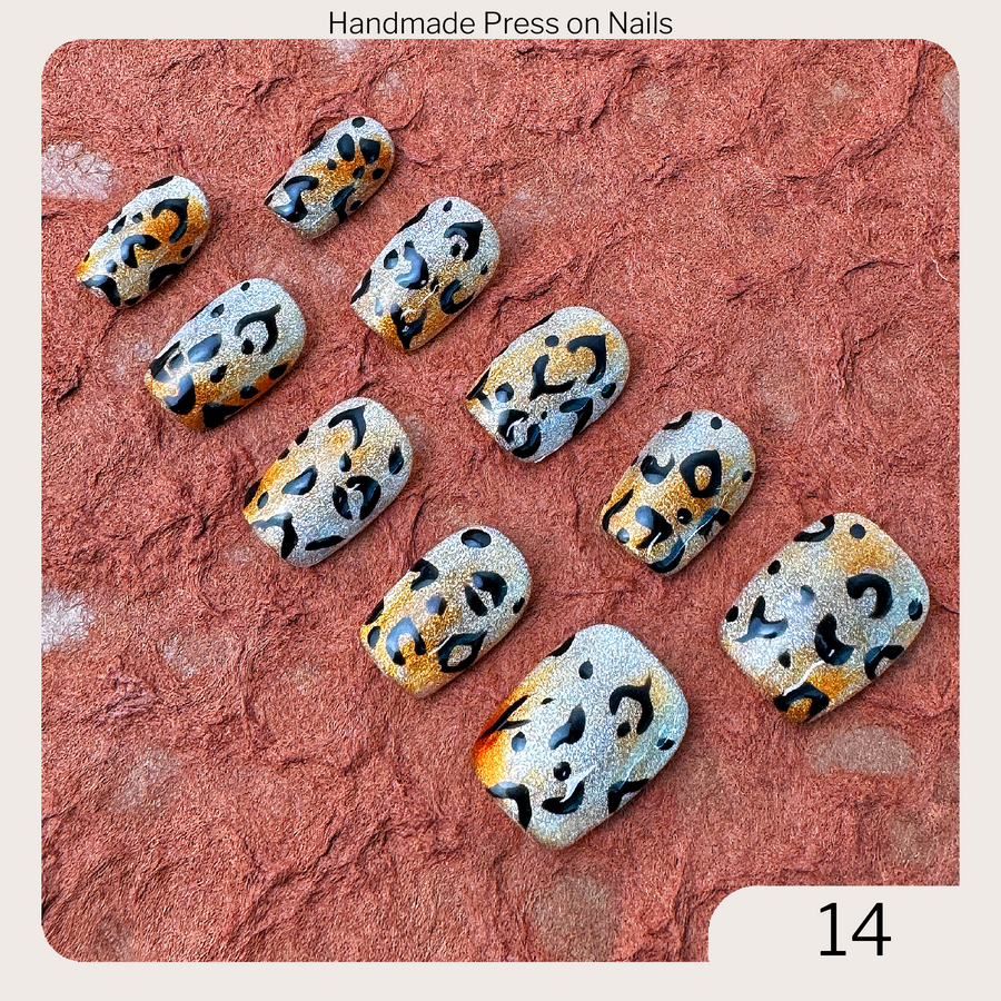 14 Handmade Press on Nails 10pcs