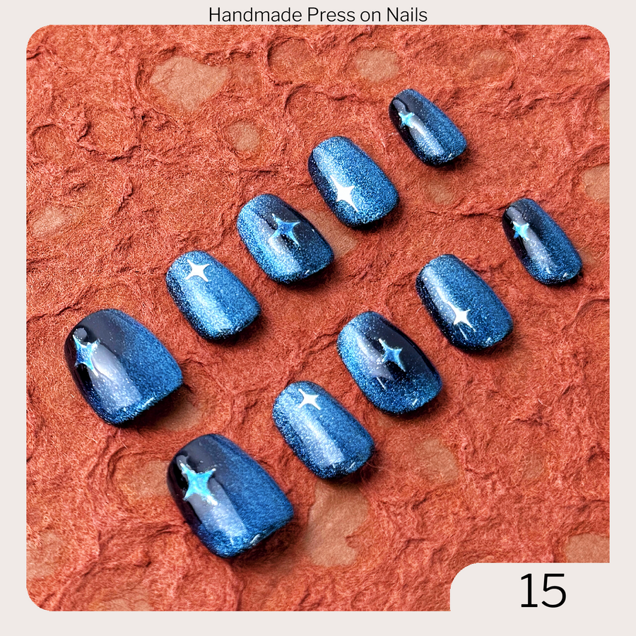 15 Handmade Press on Nails 10pcs