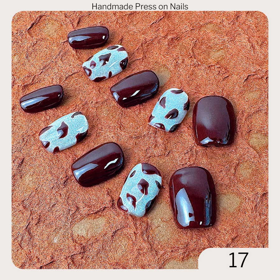 17 Handmade Press on Nails 10pcs