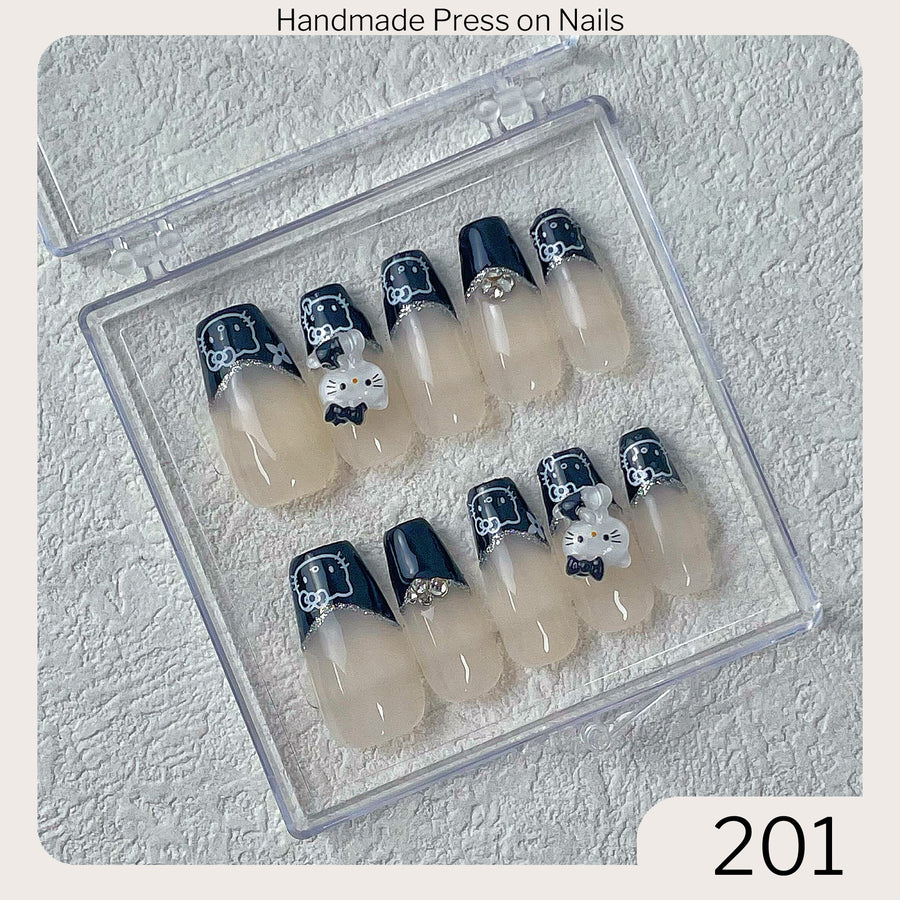 201 Handmade Press on Nails 10pcs