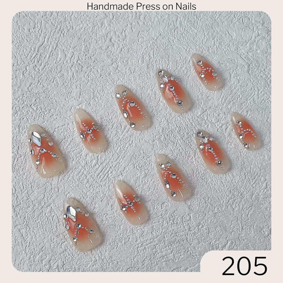 205 Handmade Press on Nails 10pcs