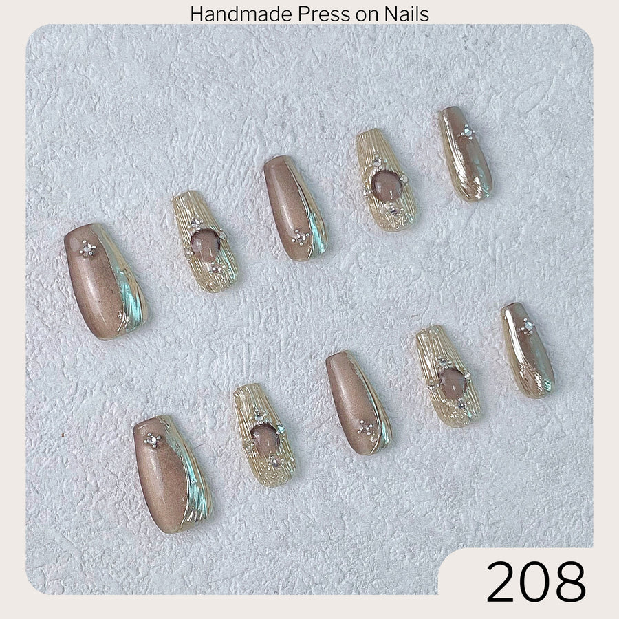 208 Handmade Press on Nails 10pcs