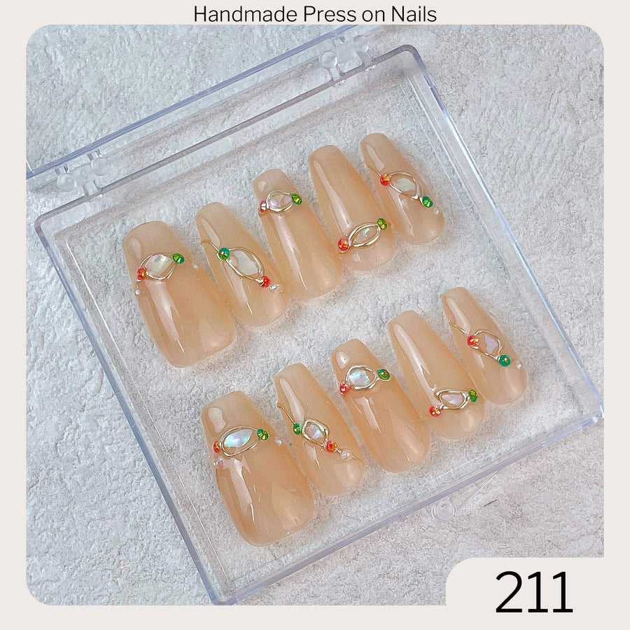 211 Handmade Press on Nails 10pcs