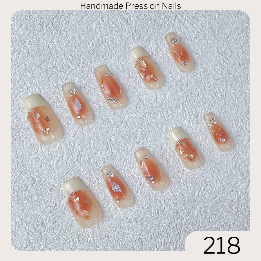 218 Handmade Press on Nails 10pcs