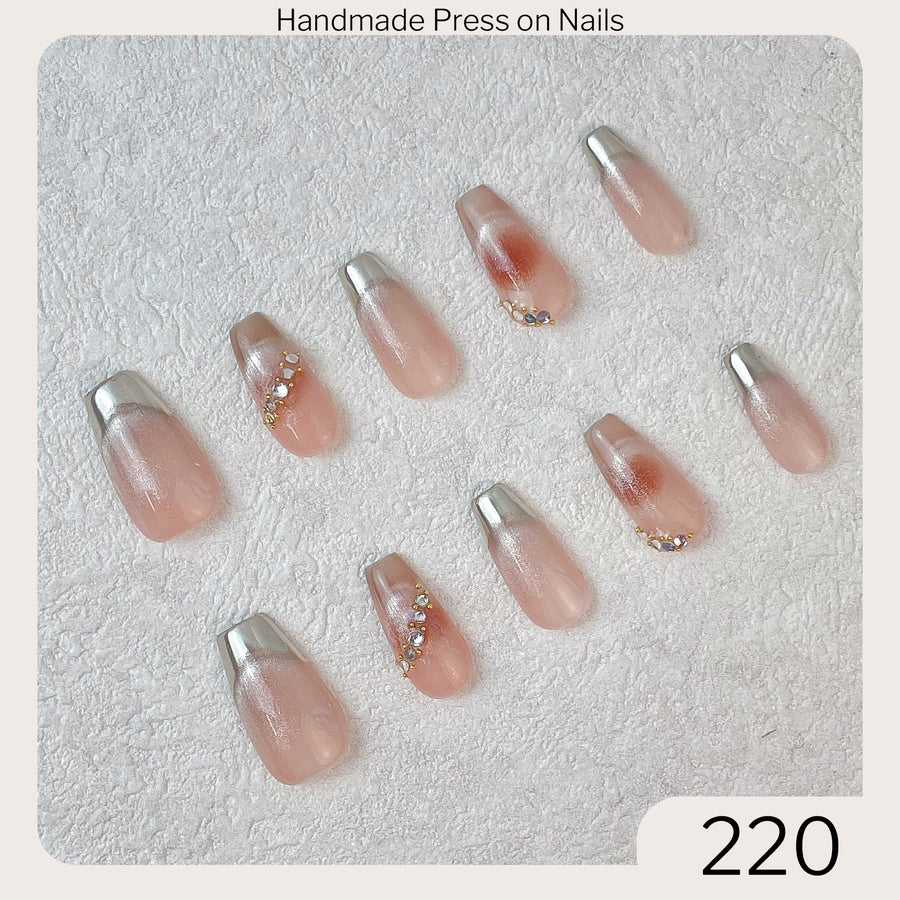 220 Handmade Press on Nails 10pcs