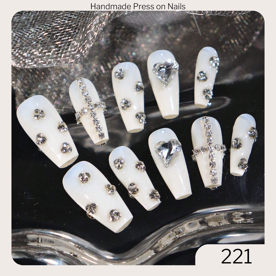 221 Handmade Press on Nails 10pcs