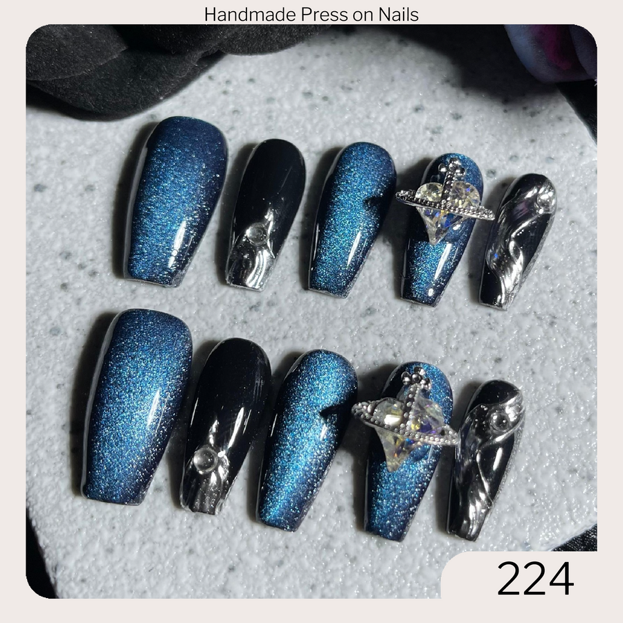 224 Handmade Press on Nails 10pcs