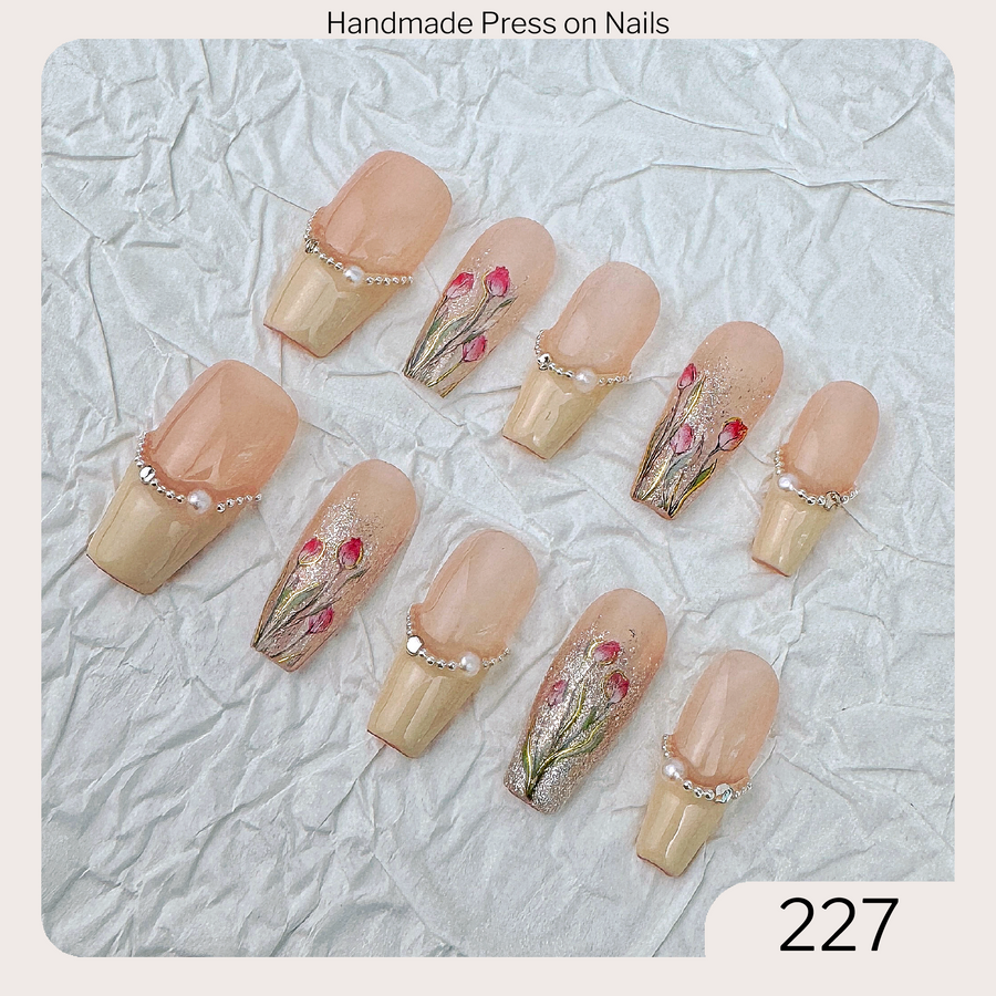 227 Handmade Press on Nails 10pcs