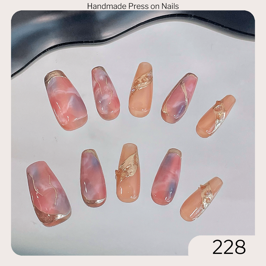 228 Handmade Press on Nails 10pcs