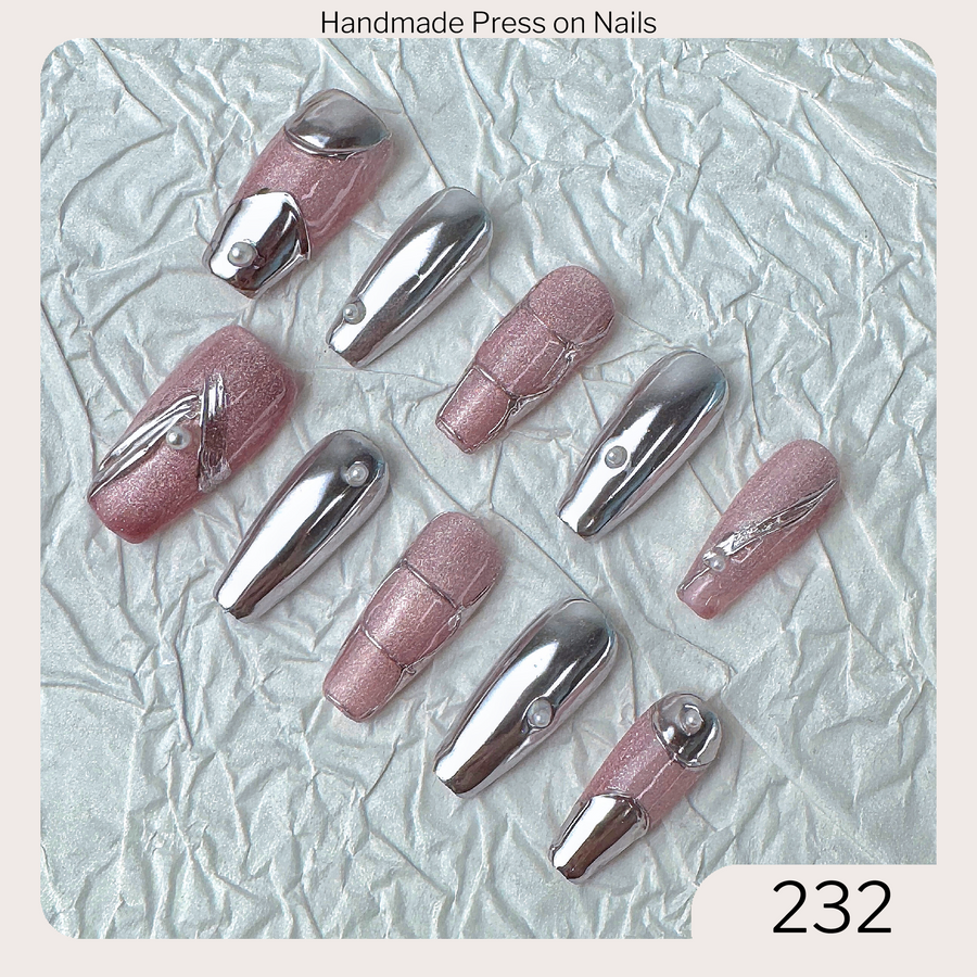 232 Handmade Press on Nails 10pcs