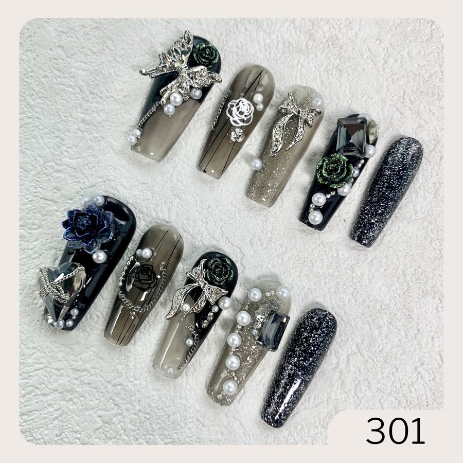 301 Handmade Press on Nails 10pcs