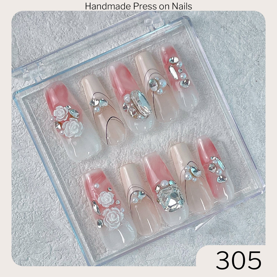 305 Handmade Press on Nails 10pcs