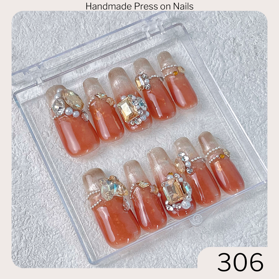 306 Handmade Press on Nails 10pcs