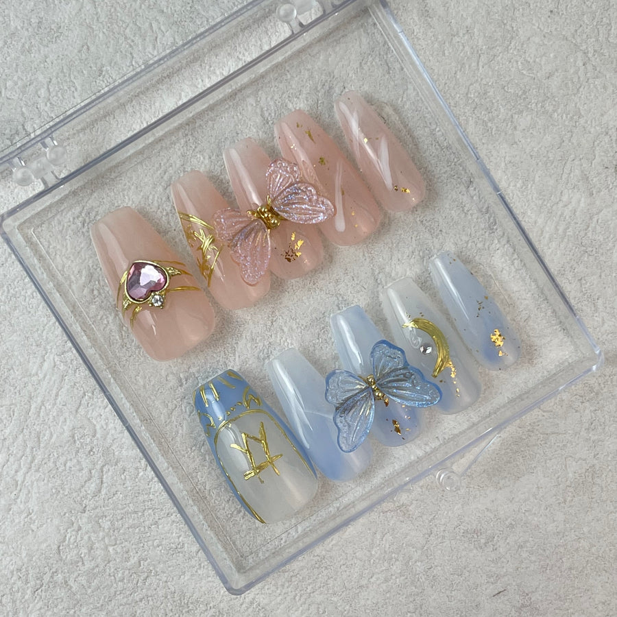 215 Handmade Press on Nails 10pcs