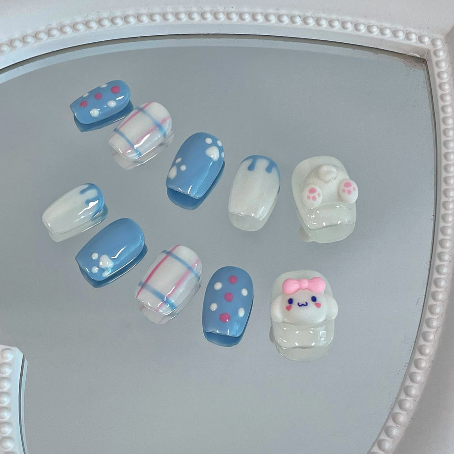 16 Handmade Press on Nails 10pcs