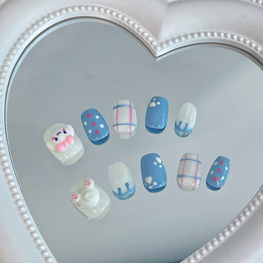 16 Handmade Press on Nails 10pcs