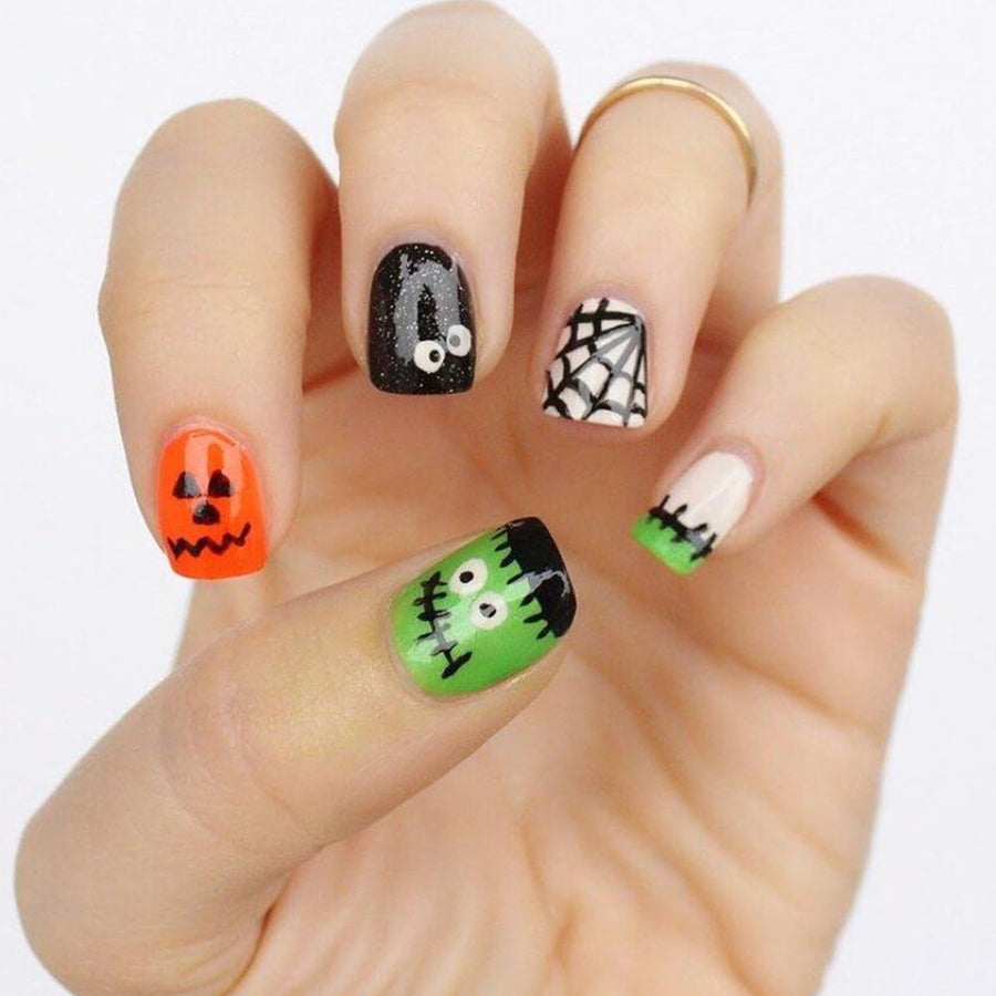 [204]24Pcs Press on Nails & Tool Kit Halloween Nail